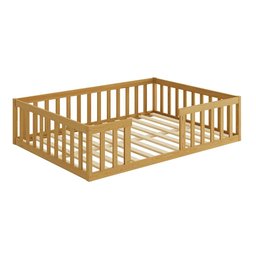Cama Casal com Grade de Proteção Nogueira Daron Jm Móveis - 2