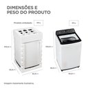 Ver imagem 5 de Máquina de Lavar 12kg Branca Wave Impeller Midea Mav04w120/wkbr04 110v
