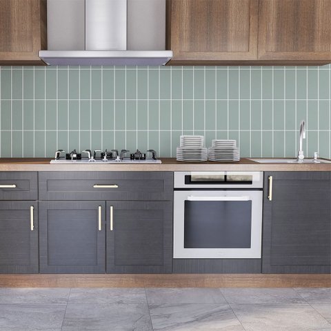 Papel de Parede Adesivo Decorativo Azulejo Listras - Kit 10 Metros