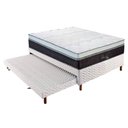 Ver imagem 1 de Cama Box C/auxiliar Casal: Colchão Polar Master Serenatta 30 + Base Rústico Branco(138x188)