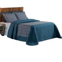 Ver imagem 3 de Kit Cobre Leito Colcha Queen com Peseira 6 peças Palazio:Azul
