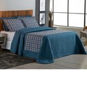 Ver imagem 1 de Kit Cobre Leito Colcha Queen com Peseira 6 peças Palazio:Azul
