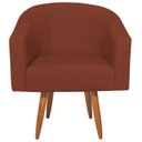 Ver imagem 5 de Kit 2 Poltronas Jade Decorativa Moderna Sala de Estar Quarto Escritório Conforto Corano Nozes e Bouc