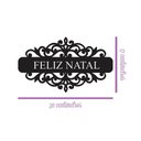 Ver imagem 2 de Placa Feliz Natal com Arabesco 30cmx17cm - Cria Arte Laser Prata
