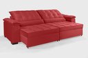Ver imagem 3 de Sofá Retrátil e Reclinável Renew 2.30m Estilo Estofados - França Velusoft Cor "vermelho"