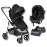 Carrinho de Bebe Moises Napoli Preto + Bebe Conforto Grid + Base - Galzerano - 1