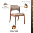 Ver imagem 2 de Cadeira Decorativa Sala de Jantar Luxo Luna Facto Fendi - Mozzelar