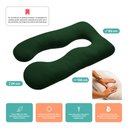 Ver imagem 2 de Almofada Travesseiro de Corpo Gestante Relaxante Isa Grande Macia Veludo Verde Escuro - Desk Design