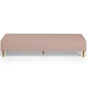 Ver imagem 3 de Puff Decorativo Sala de Estar Bali W01 Pés Palito 170x60cm Linho Rosê - Lyam Decor