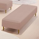 Ver imagem 2 de Puff Decorativo Sala de Estar Bali W01 Pés Palito 170x60cm Linho Rosê - Lyam Decor