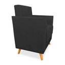 Ver imagem 5 de Poltrona de Amamentação com Puff Flavia Suede Preto - Pallazio