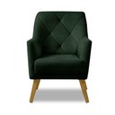 Ver imagem 3 de Poltrona Decorativa Bordada Magali Veludo Verde Folha Lansofbr