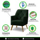 Ver imagem 6 de Poltrona Decorativa Bordada Magali Veludo Verde Folha Lansofbr