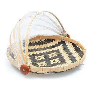 Porta Bolo/pão Redondo com Cobertura Retrátil e Detalhes Mundiart 30cm X 30cm X 18cm