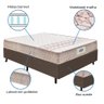 Cama Box Casal Colchão Gazin Molas Vibe Marrom / Branco - 3
