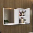 Ver imagem 5 de Kit Gabinete Banheiro Fox 60cm Branco Inteiro (gabinete + Cuba + Espelheira)