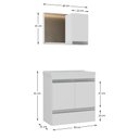 Ver imagem 3 de Kit Gabinete Banheiro Fox 60cm Branco Inteiro (gabinete + Cuba + Espelheira)