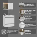 Ver imagem 6 de Kit Gabinete Banheiro Fox 60cm Branco Inteiro (gabinete + Cuba + Espelheira)