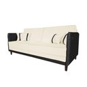 Ver imagem 2 de Sofá Modular 3 Lugares Filipi 2,12m Corino Bege - Corino Preto