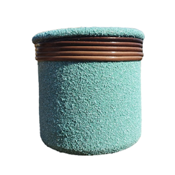 Vaso de Barro Areia Terrilho 16cm:Verde Água - 1