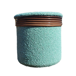 Vaso de Barro Areia Terrilho 16cm:Verde Água