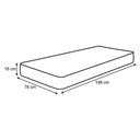 Ver imagem 2 de Colchão Solteiro Sleep Max Espuma D33 78x188x18cm Branco/verde - Castor
