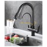 Torneira Luxo Monocomando 360 Preta Filtro Cozinha Gourmet Quente Frio Mesa Bancada Cuba Extensivel - 4
