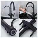 Ver imagem 7 de Torneira Luxo Monocomando 360 Preta Filtro Cozinha Gourmet Quente Frio Mesa Bancada Cuba Extensivel