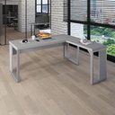 Ver imagem 1 de Mesa em L para Escritório Home Office Industrial 170cm Cinza F5 Office