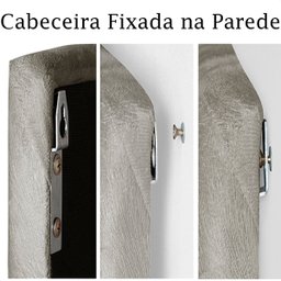 Cabeceira Painel Estofada Paris Suede Palha Solteiro 90cm para Cama Box - 7