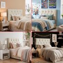 Ver imagem 3 de Cabeceira Painel Estofada Paris Suede Palha Solteiro 90cm para Cama Box