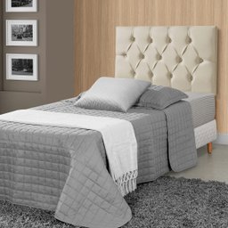 Cabeceira Painel Estofada Paris Suede Palha Solteiro 90cm para Cama Box - 3
