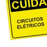 Placa de Sinalização Cuidado Circuitos Elétricos em Pvc - 2