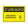 Placa de Sinalização Cuidado Circuitos Elétricos em Pvc - 1