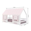 Ver imagem 4 de Cama Montessoriano Casinha Bela - Madeira Maciça Branco/Rosa | Housin