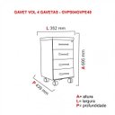 Ver imagem 3 de Gaveteiro para Escritório 4 Gavetas com Rodízios Pe40 Pandin Móveis