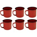 Ver imagem 2 de Kit Agata Esmaltada Vermelho Com 1 Bule 1 Litro E 6 Canecas