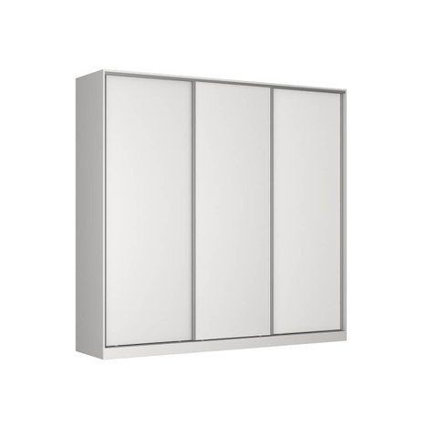 Guarda Roupa Closet 246,5cm 3 Portas 100% Mdf Branco