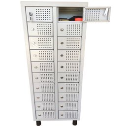 Armário Para Celular Objetos 20 Portas com Chave – M122x42x28 cm Schier Móveis com Pé - 1