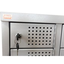 Armário Para Celular Objetos 20 Portas com Chave – M122x42x28 cm Schier Móveis com Pé - 6