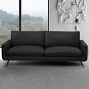 Ver imagem 2 de Sofá 3 Lugares para Sala Living Industrial 210cm Ávila L06 Couro Preto - Lyam Decor