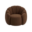 Ver imagem 4 de Poltrona Decorativa Curva Orgânica Serena Bouclê Marrom - Montanari'S Decor