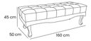 Ver imagem 4 de Recamier Villach Estofado 1.60 para Cama Casal Veludo Bege Bz Home Decor