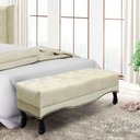 Ver imagem 1 de Recamier Villach Estofado 1.60 para Cama Casal Veludo Bege Bz Home Decor