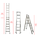 Ver imagem 2 de Escada Multifuncional de Alumínio 3 em 1 - 3,90 Metros