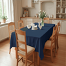 Toalha de Mesa Retangular em Tecido Oxford Azul Marinho - 1