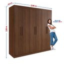 Ver imagem 5 de Guarda-Roupa 6 Portas de Bater 6 Gavetas MDF Fenix