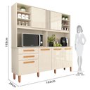 Ver imagem 3 de Armário de Cozinha 6 Portas 2 Gavetas Adelle Yescasa