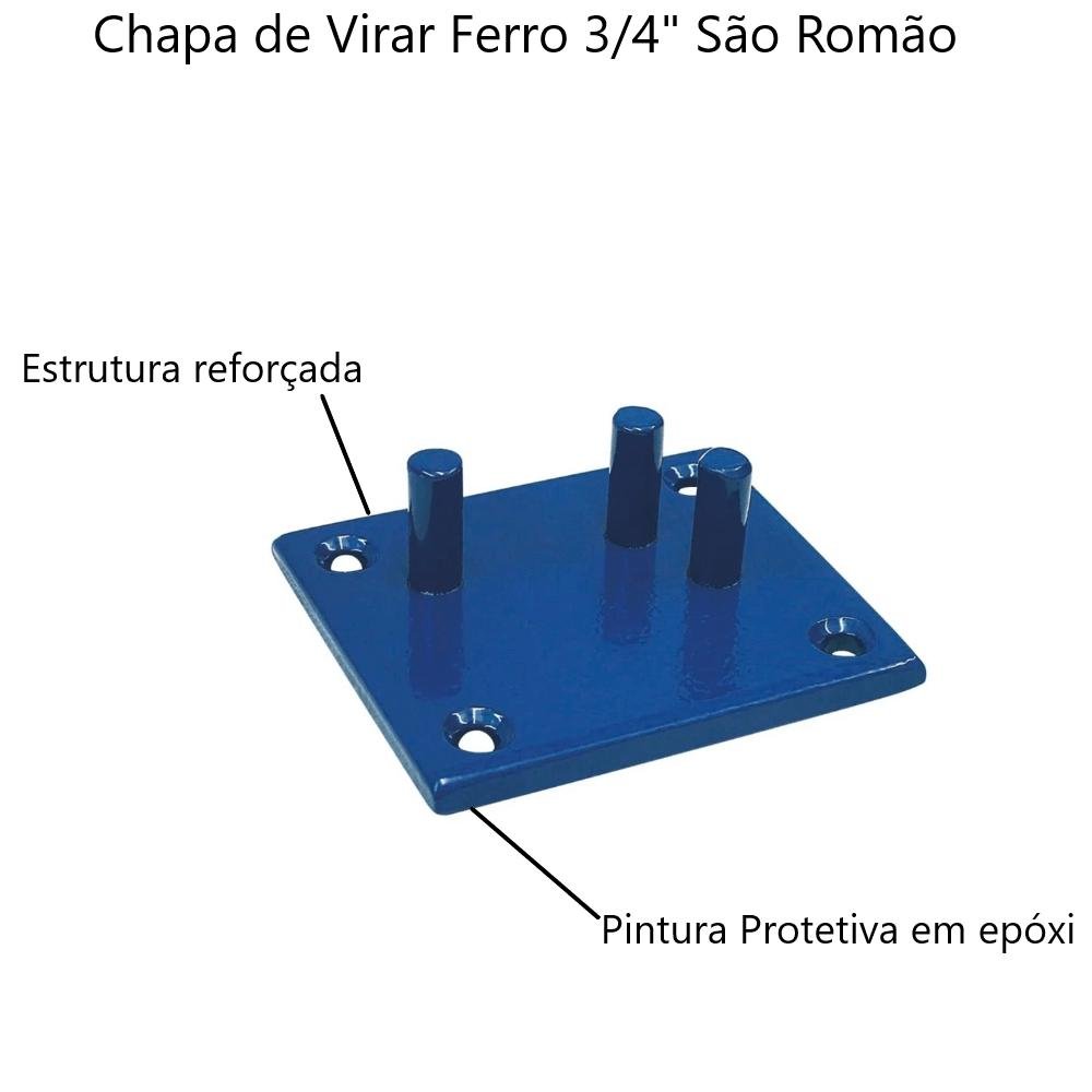 Chapa de Virar Ferro 3/4" São Romão - 5