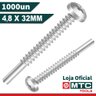 1000PÇS PARAFUSO PHILLIPS ESQUADRIA PONTA GUIA PILOTO 4,8X32 - 2